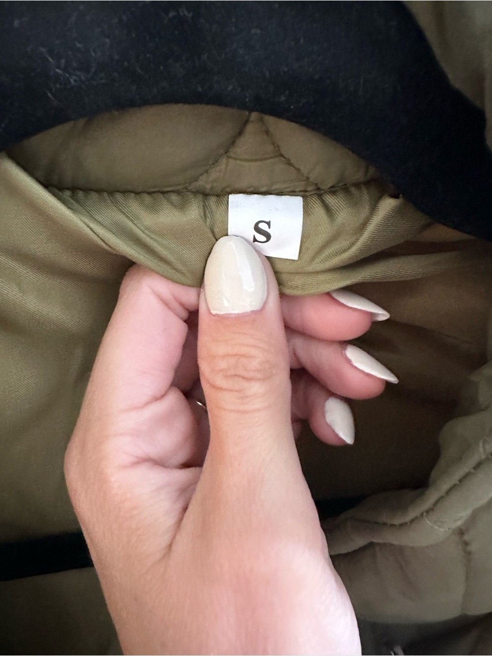 SHEIN Olive Green Quilted Women's Puffer Jacket - Picture 5 of 7